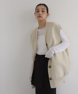 【4月中旬予約商品】オーバーサイズニットジレ