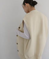 【4月中旬予約商品】オーバーサイズニットジレ