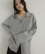 ポロニットカーディガン