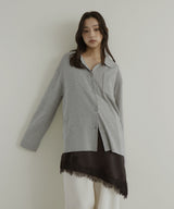 ポロニットカーディガン