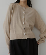 ニュアンスボタンカーディガン