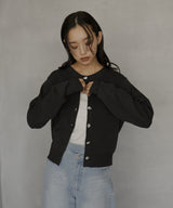 ニュアンスボタンカーディガン