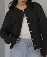 ニュアンスボタンカーディガン