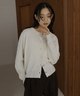 ニュアンスボタンカーディガン