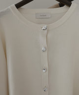 ニュアンスボタンカーディガン