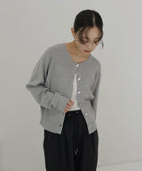 ニュアンスボタンカーディガン