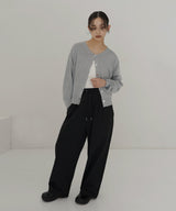 ニュアンスボタンカーディガン