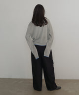 【3月上旬予約商品】リネンライク配色カーディガン