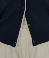 【3月上旬予約商品】リネンライク配色カーディガン