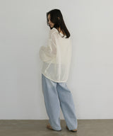 キャミ付き透かし編みニットトップス