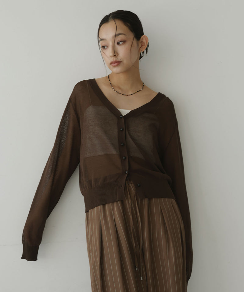 一部予約商品】麻タッチシアーカーディガン – hellam