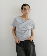 ドレープデザイン半袖Tシャツ