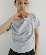ドレープデザイン半袖Tシャツ