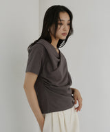 ドレープデザイン半袖Tシャツ