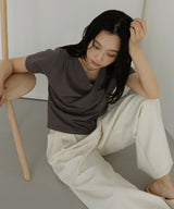 ドレープデザイン半袖Tシャツ