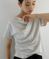 ドレープデザイン半袖Tシャツ