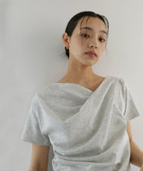 ドレープデザイン半袖Tシャツ