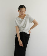 ドレープデザイン半袖Tシャツ