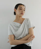 ドレープデザイン半袖Tシャツ
