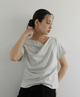ドレープデザイン半袖Tシャツ