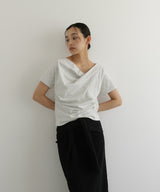 ドレープデザイン半袖Tシャツ