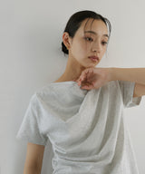 ドレープデザイン半袖Tシャツ