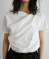 ドレープデザイン半袖Tシャツ