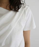 ドレープデザイン半袖Tシャツ