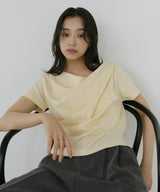 ドレープデザイン半袖Tシャツ
