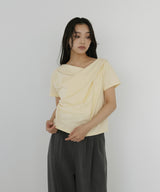 ドレープデザイン半袖Tシャツ