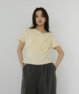 ドレープデザイン半袖Tシャツ
