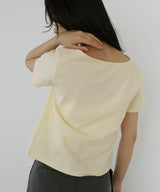 ドレープデザイン半袖Tシャツ