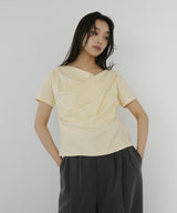 ドレープデザイン半袖Tシャツ