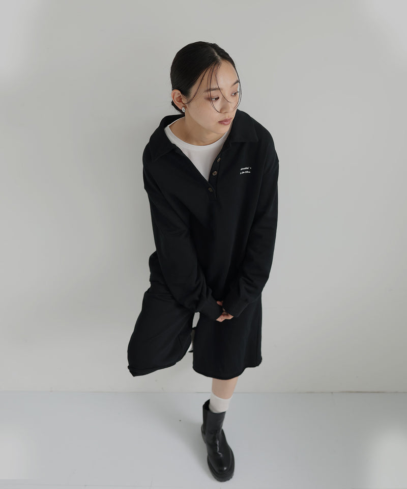 刺繍ロゴ ポロスウェットプルオーバー