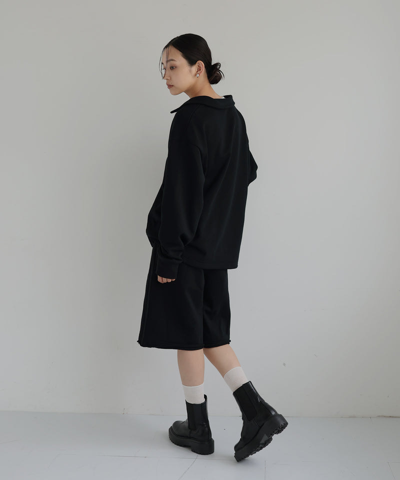 刺繍ロゴ ポロスウェットプルオーバー