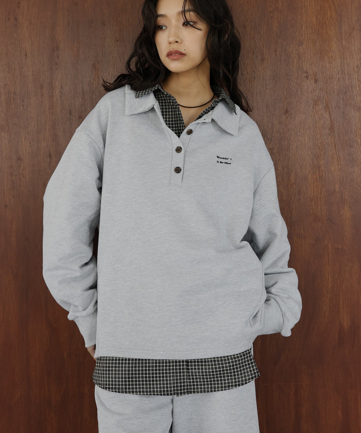 刺繍ロゴ ポロスウェットプルオーバー – hellam