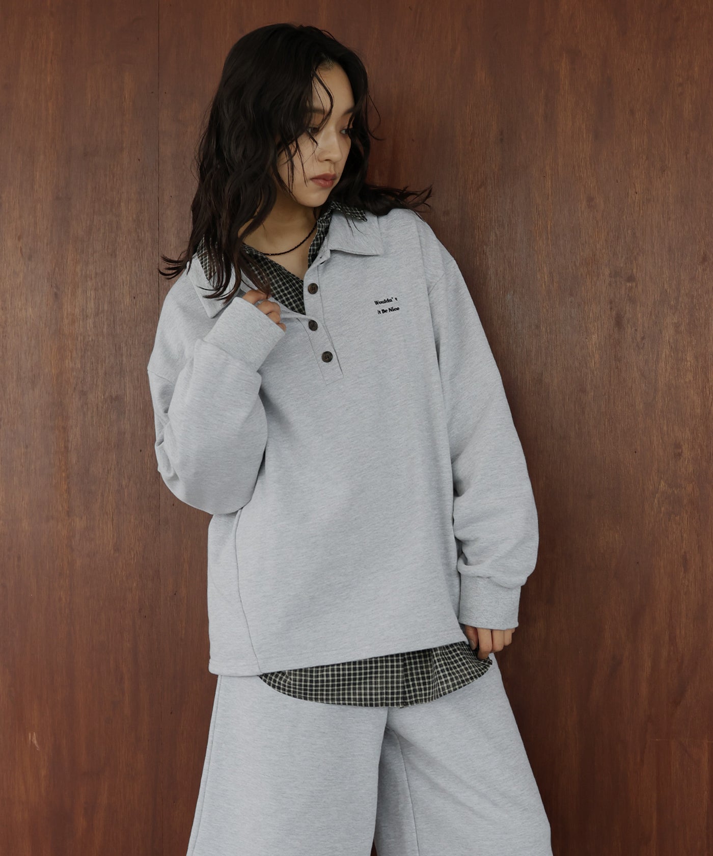 刺繍ロゴ ポロスウェットプルオーバー – hellam