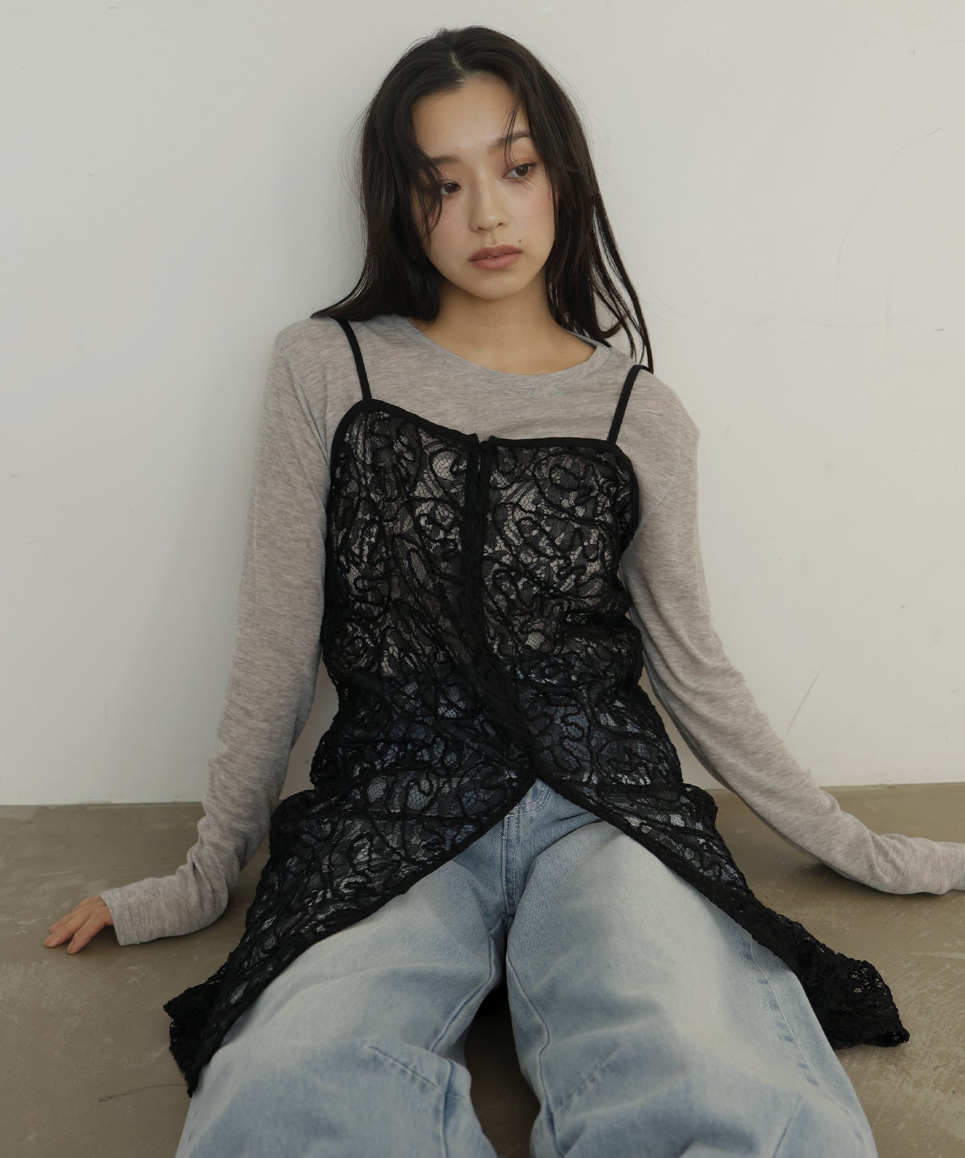 ジャガードレースキャミワンピース – hellam