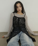 ジャガードレースキャミワンピース