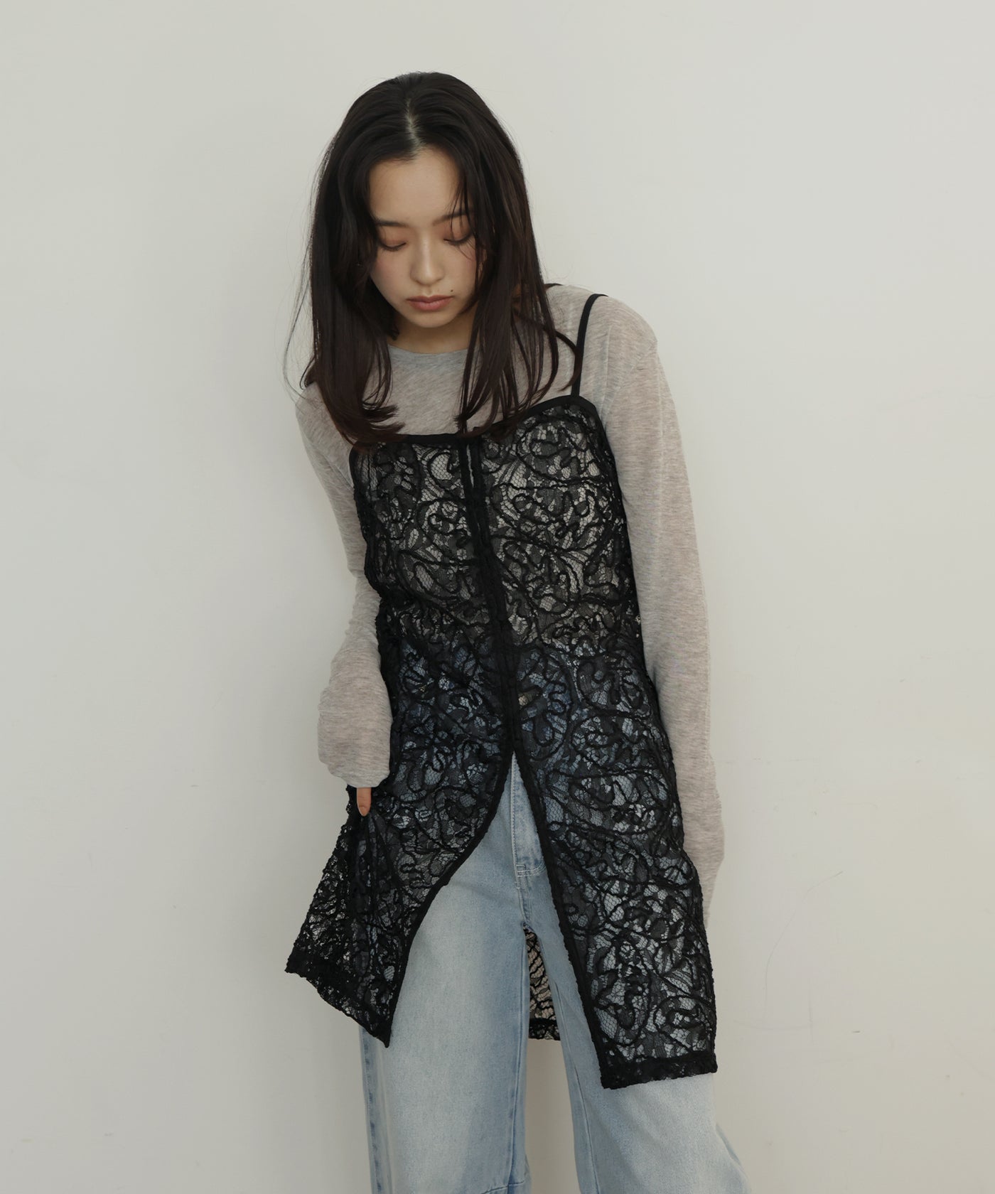 ジャガードレースキャミワンピース – hellam