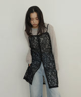 ジャガードレースキャミワンピース