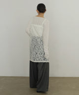 ジャガードレースキャミワンピース