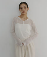 シアーヘンリーレイヤードトップス