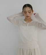 シアーヘンリーレイヤードトップス