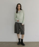 シアーヘンリーレイヤードトップス