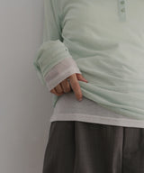 シアーヘンリーレイヤードトップス