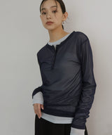 シアーヘンリーレイヤードトップス