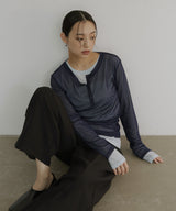 シアーヘンリーレイヤードトップス