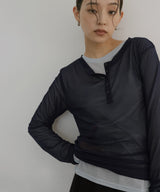 シアーヘンリーレイヤードトップス