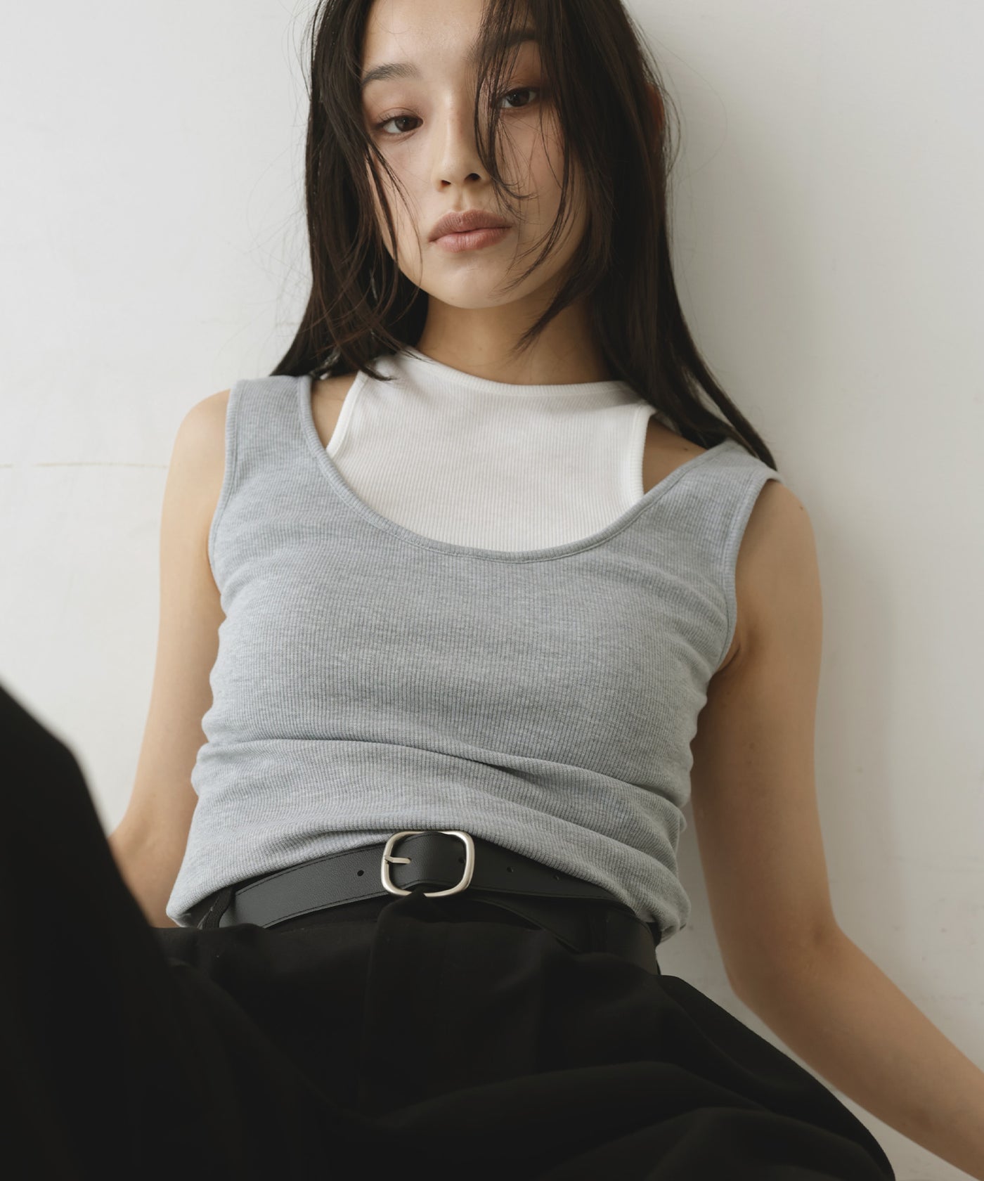 レイヤードリブタンクトップ – hellam